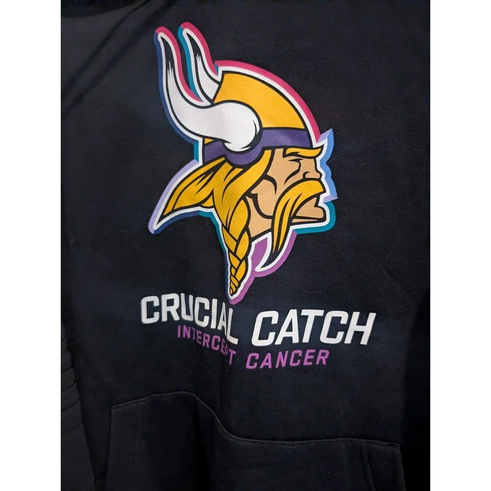 NWOT Minnesota Vikings XL Nike NFL Crucial Catch Pullover Hoodie Sweatshirt Men